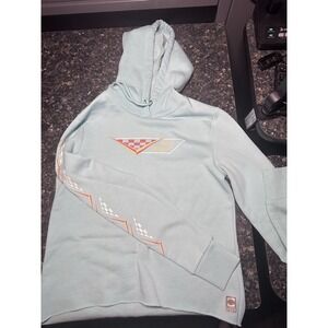 Harley-Davidson Teal Cropped Hoodie Size Small